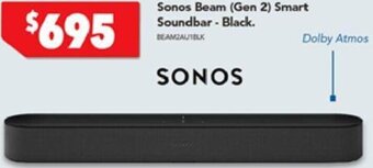 Harvey Norman Sonos Beam Gen 2 Smart Soundbar-Black offer