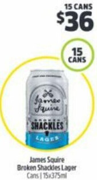 BWS James Squire Broken Shackles Lager offer