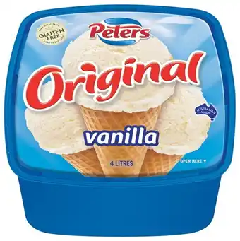 Peters Original Vanilla or Neapolitan 4 Litre