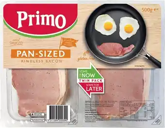 Primo Pan-Sized, Middle 500g or Streaky Bacon 430g