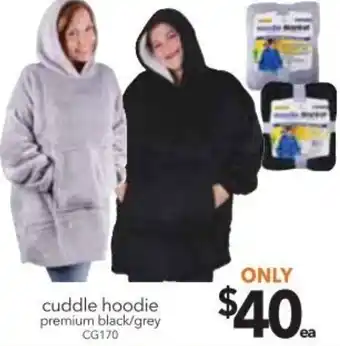 Cheap as Chips Cuddle Hoodie Premium Black/Grey CG170 offer