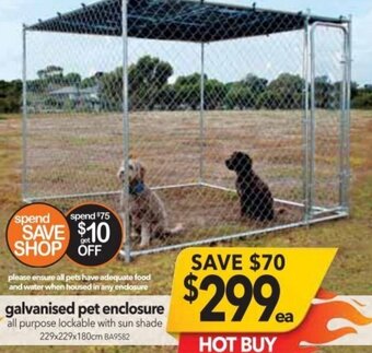 Cheap as Chips Galvanised Pet Enclosure offer