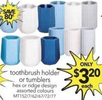 Cheap as Chips Toothbrush Holder Or Tumblers offer