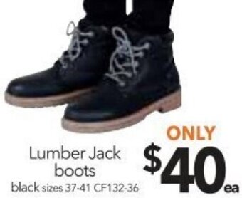 Cheap as Chips Lumber Jack Boots offer
