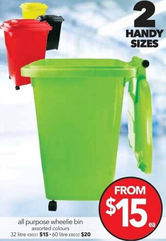 Cheap as Chips All Purpose Wheelie Bin offer