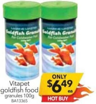 Cheap as Chips Vitapet Goldfish Food offer