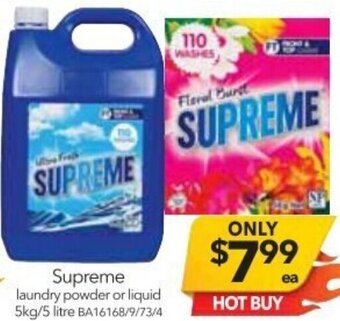 Cheap as Chips Supreme Laundry Powder Or Liquid offer