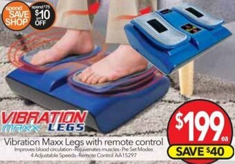 Cheap as Chips Vibration Maxx Legs With Remote Control offer