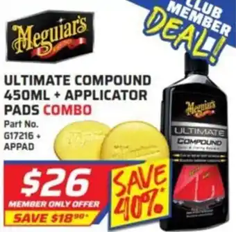 Auto One Ultimate Compound 450ml+ Applicator Pads Combo offer