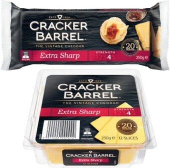 Coles Cracker Barrel Cheese Block or Slices 250g offer