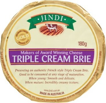 Coles Jindi Triple Cream Brie 180g offer