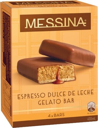 Coles Peters Messina Gelato Bars or Drumstick Vegan 4 Pack 400mL-475mL offer