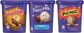 Coles Cadbury Tub 1.2 Litre offer