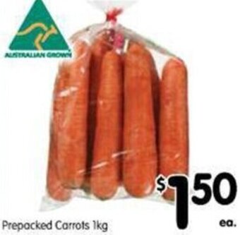 Spar Prepacked Carrots 1kg offer