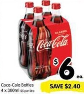 Spar Coca-Cola Bottles 4x300ml offer