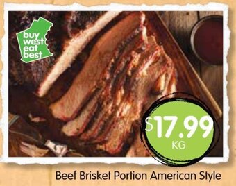 Spudshed Beef Brisket Portion American Style offer