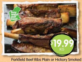 Spudshed Parkfield Beef Ribs Plain Or Hickory Smoked offer