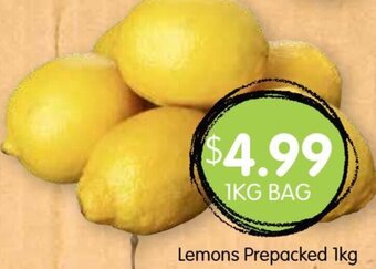 Spudshed Lemons Prepacked 1Kg offer