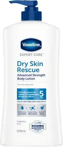 Coles Vaseline Expert Care Dry Skin Rescue Advanced 550mL offer