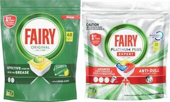 Coles Fairy All In One Dishwashing Tablets 48 Pack, Platinum 41 Pack or Platinum Plus 28 Pack offer