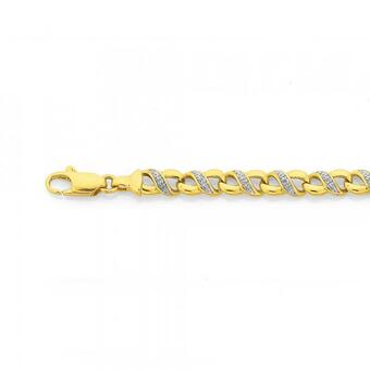 Prouds 9ct Gold Diamond Infinity Bracelet offer