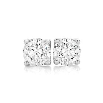 Angus & Coote 18ct White Gold Diamond Round Brilliant Stud Earrings offer