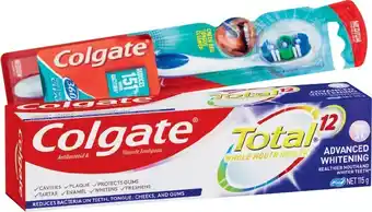 IGA Xpress Colgate Toothpaste 115g or Toothbrush 1 Pack Selected Varieties offer