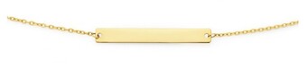 Goldmark 9ct Gold 45cm Solid Trace Bar Plate Necklet offer