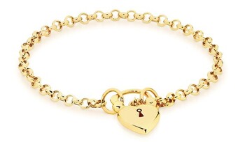 Goldmark 9ct Gold 19cm Solid Belcher Padlock Bracelet offer