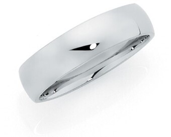Sterling Silver 5mm Light Half Round Ladies Ring