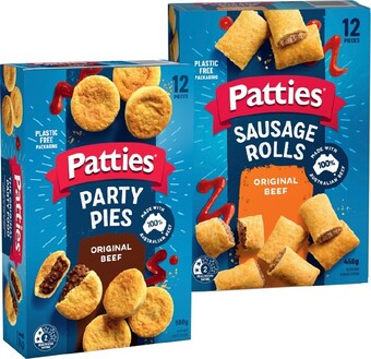IGA Patties Party Pies, Sausage Rolls or Pasties 12 Pack offer