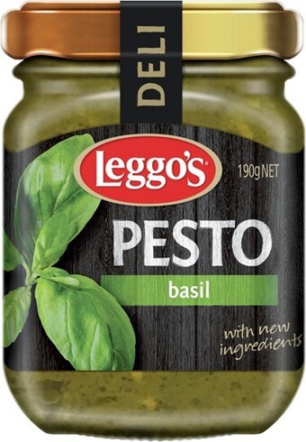 IGA Leggo's Sundried Tomato or Basil Pesto 190g offer