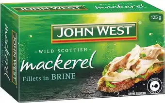 Woolworths John West Mackerel Fillets 125g offer