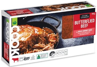 Woolworths Woolworths COOK Slow Cooked Butterflied Beef 700g offer