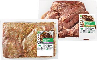 Woolworths Woolworths COOK Butterflied Lamb Leg Marinated Varieties – From the Meat Dept offer
