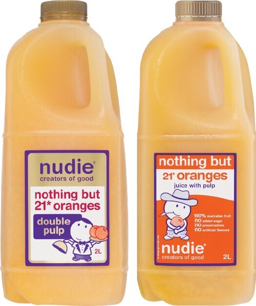 Nudie Gold Juice 2 Litre or Nudie Orange Juice 2 Litre offer at Woolworths