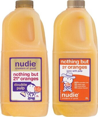 Woolworths Nudie Gold Juice 2 Litre or Nudie Orange Juice 2 Litre offer