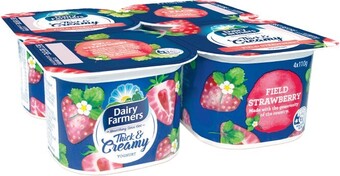 Woolworths Dairy Farmers Thick & Creamy Yoghurt Pk 4 offer