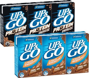 Woolworths Sanitarium Up & Go or Up & Go Energize 3 x 250ml offer