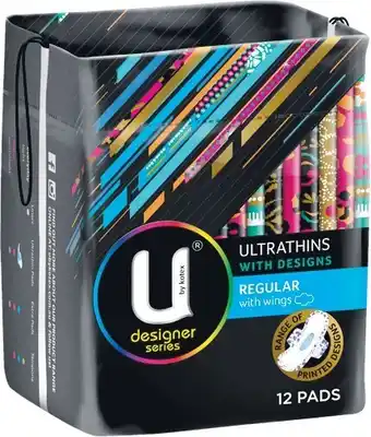 Woolworths U By Kotex Designer Series Ultrathin Pads Pk 12 offer