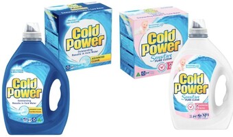 Coles Cold Power Laundry Liquid 1.8 Litre-2 Litre or Powder 2kg offer