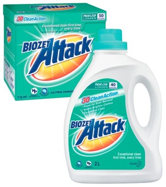 Coles Biozet Laundry Liquid 2 Litre or Powder 2kg offer