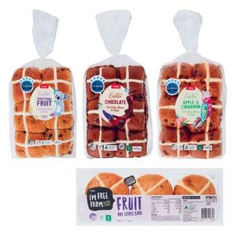 Coles Coles Hot Cross Buns 3 Pack, 6 Pack or 9 Pack offer