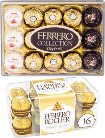 Coles Ferrero Chocolate Gift Box 16 Pack 200g or Ferrero Collection 15 Pack 172g offer