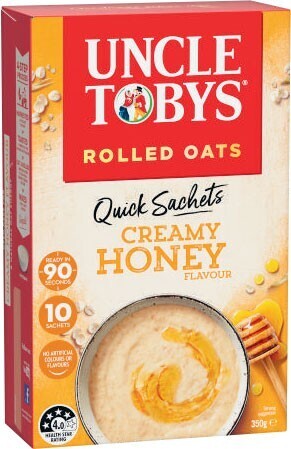 Coles Uncle Tobys Rolled Oats Quick Sachets 350g offer