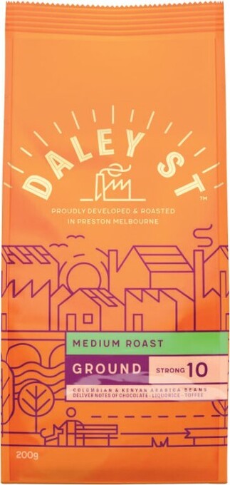 Coles Daley St Coffee Beans or Ground 200g offer