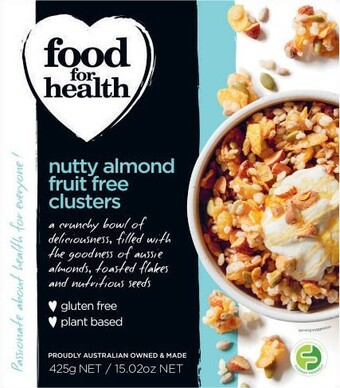 Coles Food for Health Muesli or Clusters 425g-475g offer