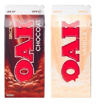 Coles Oak Flavoured Milk 600mL offer