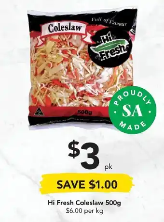 Hi Fresh Coleslaw 500g