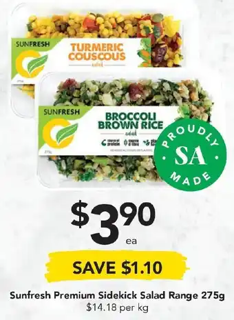 Drakes Sunfresh Premium Sidekick Salad Range 275g offer
